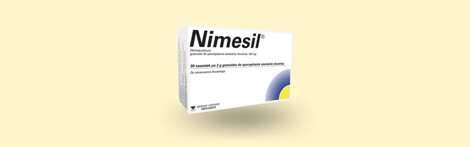 Nimesil może powodować działania niepożądane takie jak owrzodzenie przewodu pokarmowego. granulat do sporządzania zawiesiny