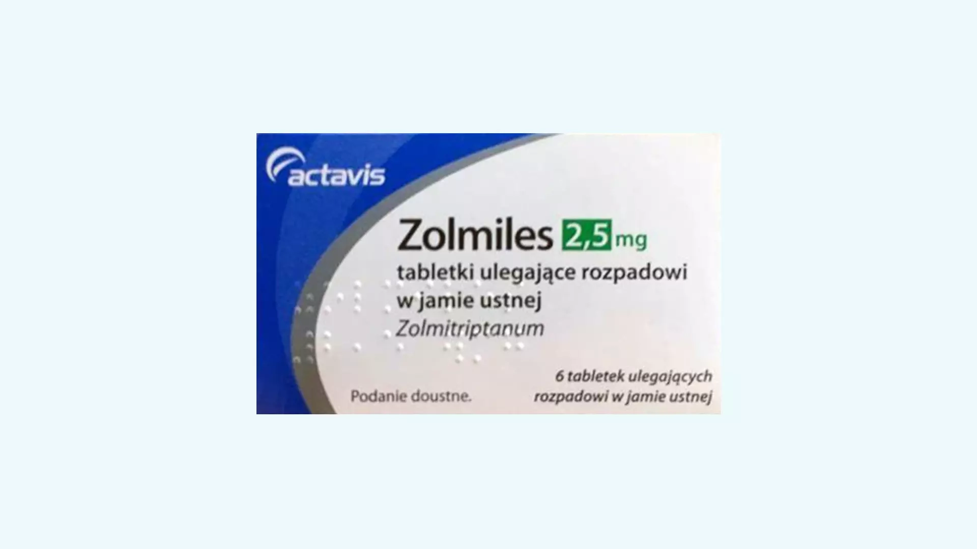 💊 Zolmiles - recepta online z konsultacją | cena, dawkowanie, opinie - Erecept.pl